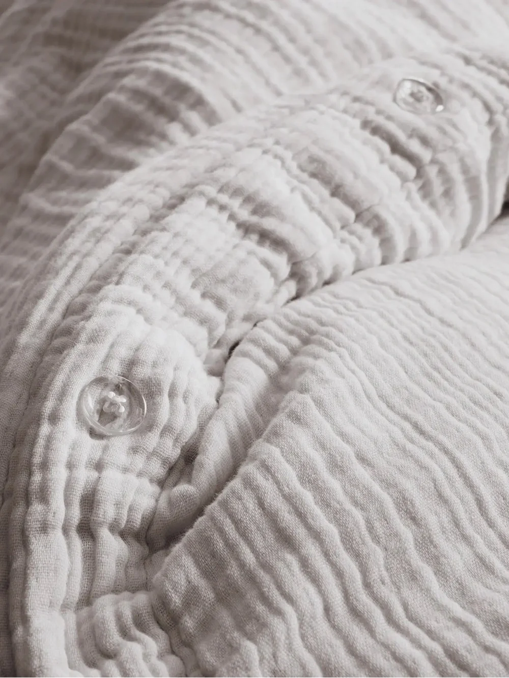 QUINCE Organic Cotton Gauze Duvet Cover Set King/Cal King Light Grey 8187